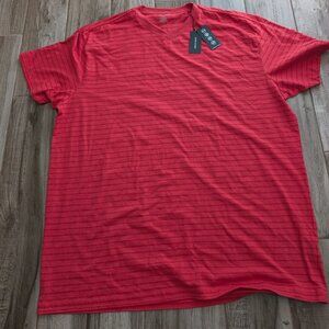 Britches Ultimate T-Shirt Men’s 2XT/2XLT – Red Striped V-Neck  Cotton Blend  NWT